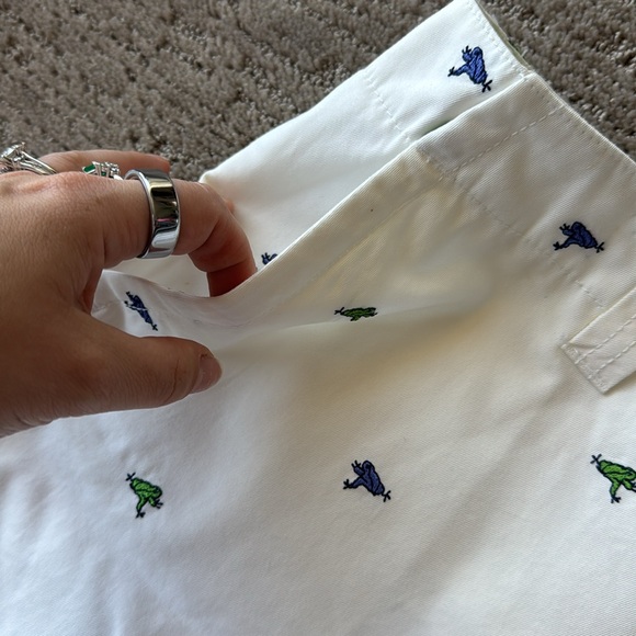 Lilly Pulitzer White Skirt with Blue and Green Embroidered Frogs - Picture 4 of 9